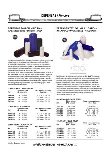 DEFENSAS / Fenders - SERAPHILUS marine doo