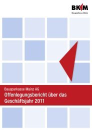 Offenlegungsbericht über das Geschäftsjahr 2011 - Bausparkasse ...