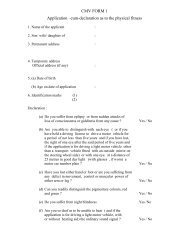 CMV FORM 1 Application –cum-declaration as to the physical fitness