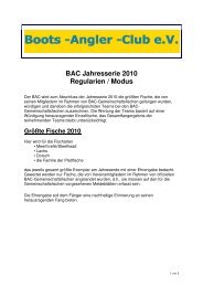 BAC Jahresserie 2010 Regularien / Modus - Boots-Angler-Club ev