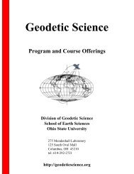 Program Brochure - Geodetic Science