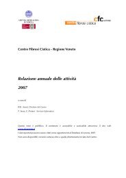 Report Centro 2007 - Centro Regionale Veneto Fibrosi Cistica