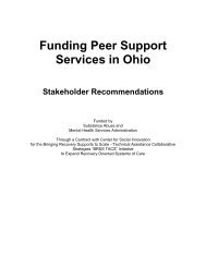 Funding Peer Support Services in Ohio