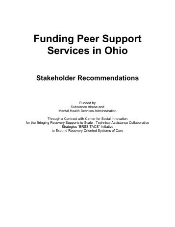 Funding Peer Support Services in Ohio