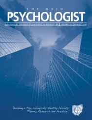 2008 Ohio Psychologist - Ohio Psychological Association