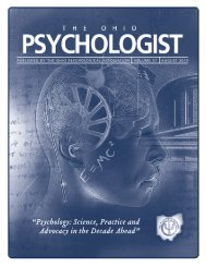 2010 Ohio Psychologist - Ohio Psychological Association