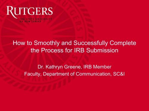 How to Smoothly and Successfully Complete the Process for IRB ...