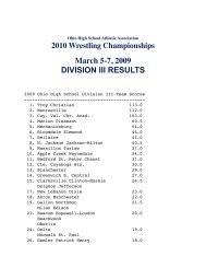 Division 3 State Championship Results - Randy's Wrestling Site
