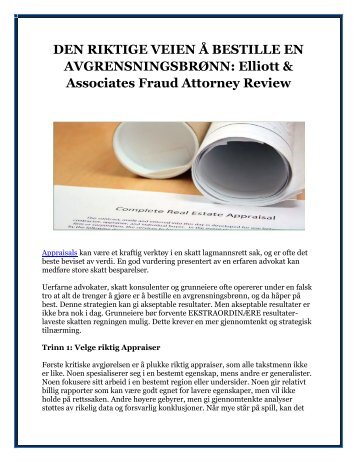 DEN RIKTIGE VEIEN Å BESTILLE EN AVGRENSNINGSBRØNN: Elliott & Associates Fraud Attorney Review 