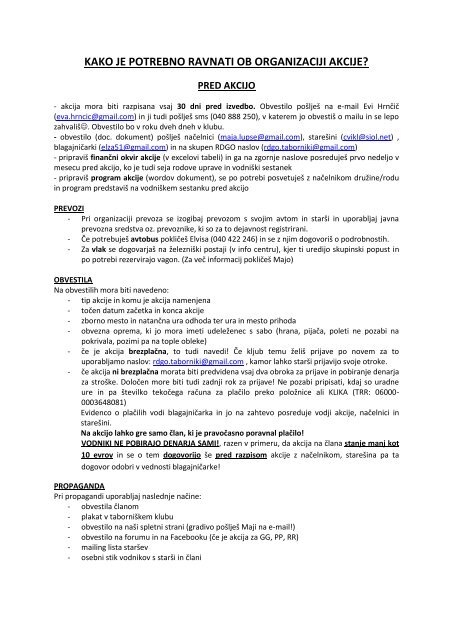 Organizacija akcije
