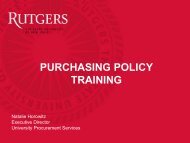 Purchasing Policy Training Presentation - Office of Financial and ...