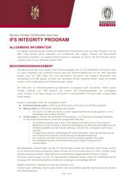 IFS INTEGRITY PROGRAM - Bureau Veritas