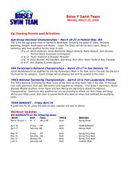 Boise Y Swim Team - Boise YMCA Swim Team