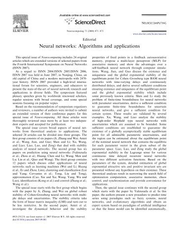 Neural networks: Algorithms and applications