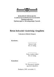 Beton helyszÃ­ni vÃ­zzÃ¡rÃ³sÃ¡g vizsgÃ¡lata - Budapesti MÅ±szaki Ã©s ...