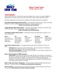 Boise Y Swim Team - Boise YMCA Swim Team