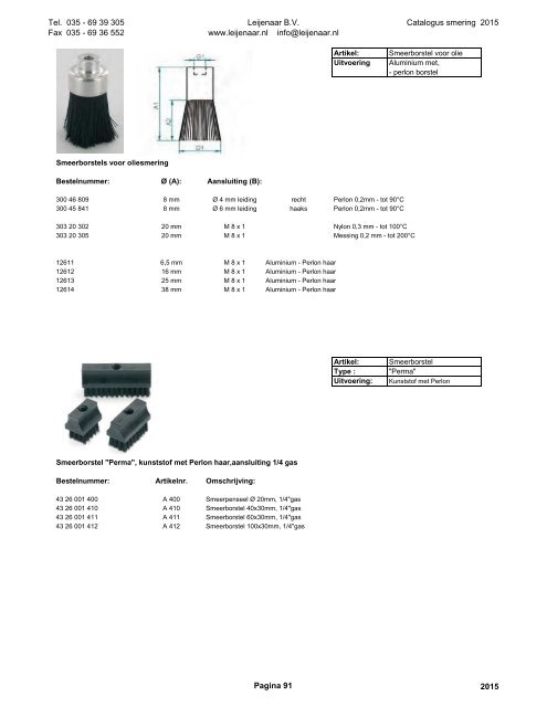 Leijenaar catalogus smering 2015