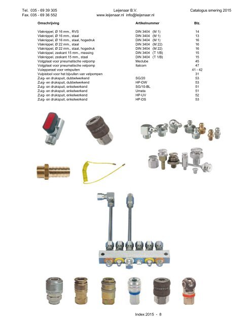 Leijenaar catalogus smering 2015