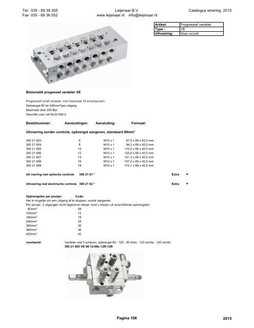 Leijenaar catalogus smering 2015