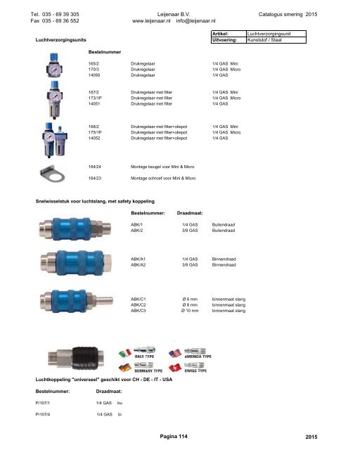 Leijenaar catalogus smering 2015