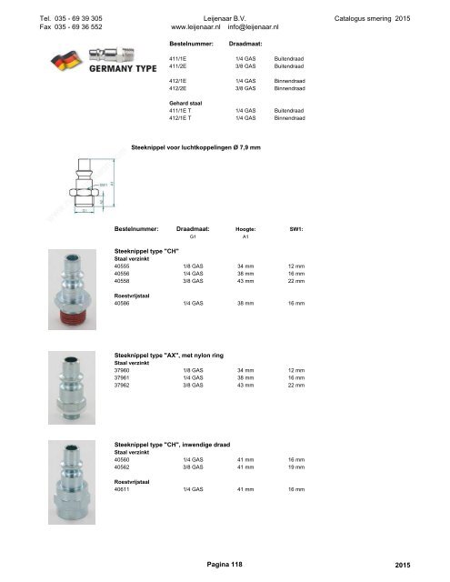 Leijenaar catalogus smering 2015