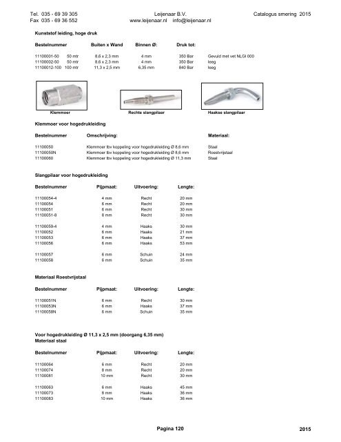 Leijenaar catalogus smering 2015