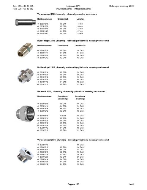 Leijenaar catalogus smering 2015