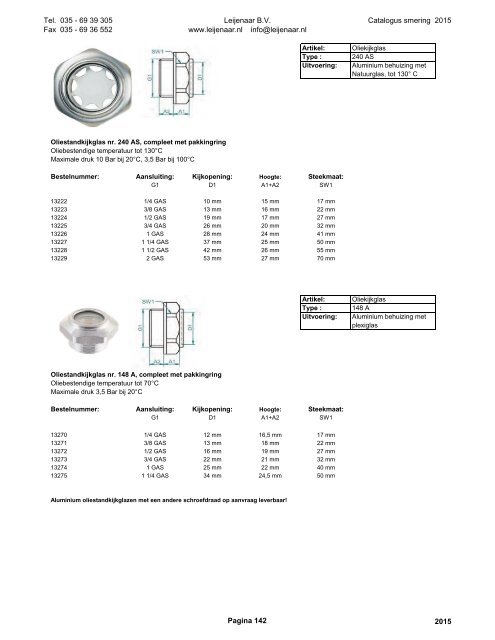 Leijenaar catalogus smering 2015