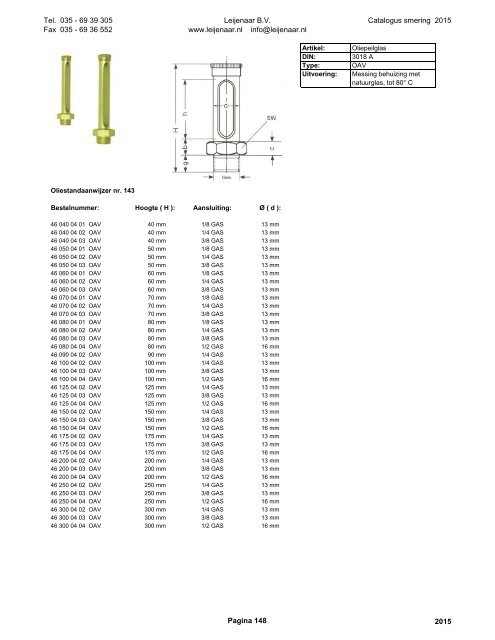 Leijenaar catalogus smering 2015