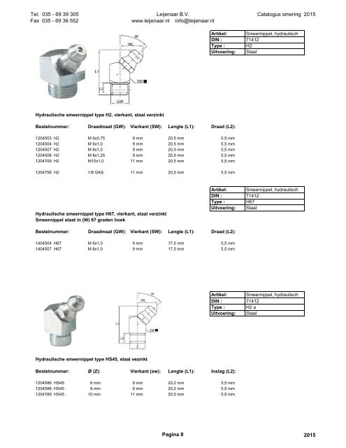 Leijenaar catalogus smering 2015