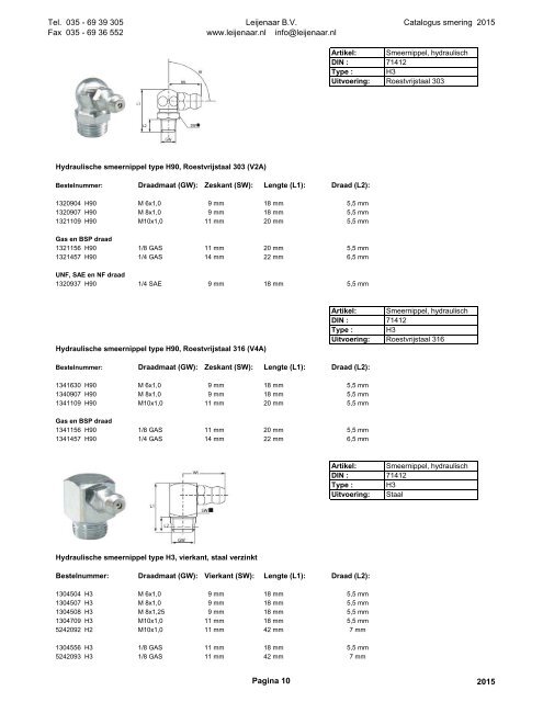 Leijenaar catalogus smering 2015