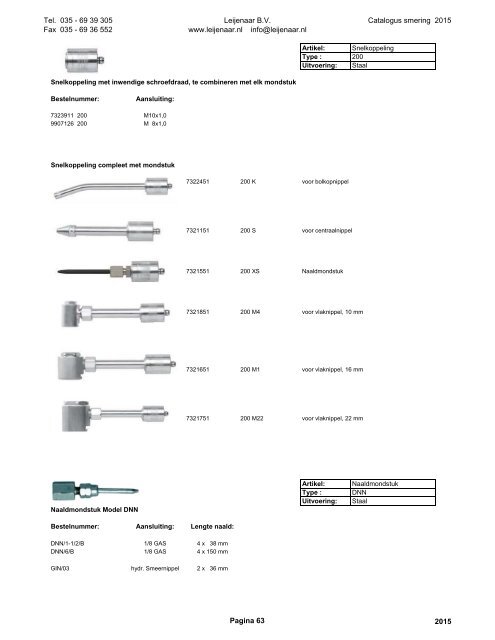 Leijenaar catalogus smering 2015