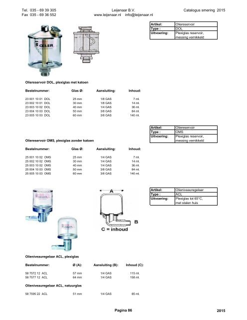 Leijenaar catalogus smering 2015