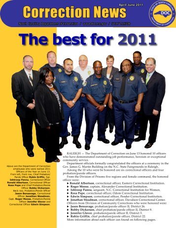The best for 2011 - North Carolina Department of Corrections