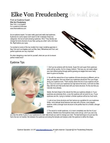 Eyebrow Tips - Elke Von Freudenberg