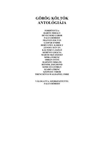 GÃRÃG KÃLTÅK ANTOLÃGIÃJA