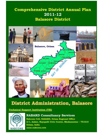 Comprehensive District Annual Plan 2011-12 Balasore District