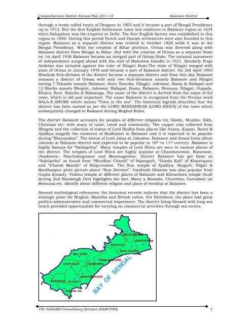 Comprehensive District Annual Plan 2011-12 Balasore District