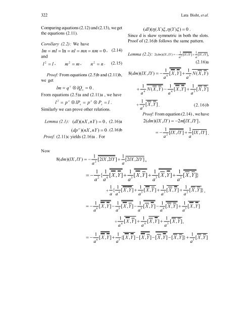 Integrability Conditions of a Generalised almost ... - Ultrascientist.org