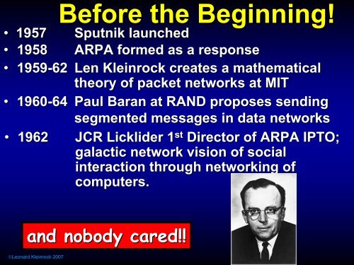 Realizing the Wireless Internet - Leonard Kleinrock - UCLA