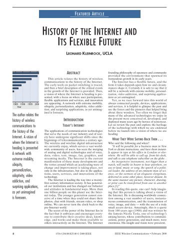 history of the internet and its flexible future - IEEE Xplore