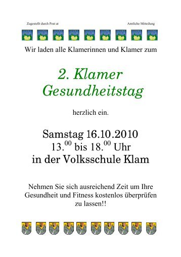 2. Klamer Gesundheitstag