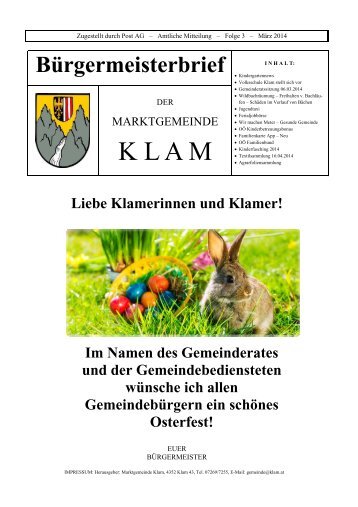 Folge 3/2013 - Gemeinde Klam