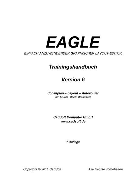 Trainingshandbuch Version 6 - Cadsoft