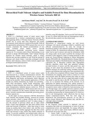 Hierarchical Fault Tolerant Adaptive and Scalable Protocol for Data ...