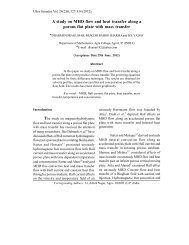 A study on MHD flow and heat transfer - Ultrascientist.org