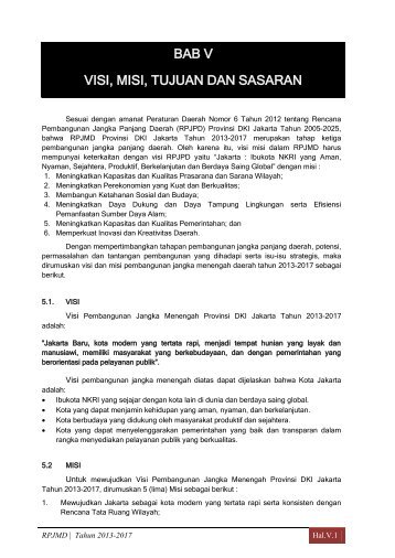 10 Bab 5 Visi, Misi, Tujuan dan Sasaran - Pusat Informasi ...