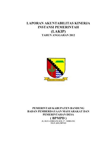 Lakip 2012 - Pemerintah Kabupaten Bandung