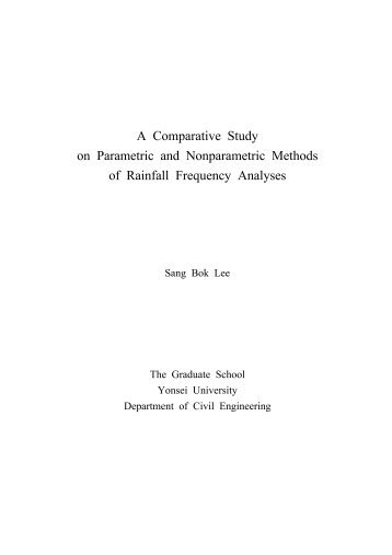 A Comparative Study on Parametric and Nonparametric Methods of ...