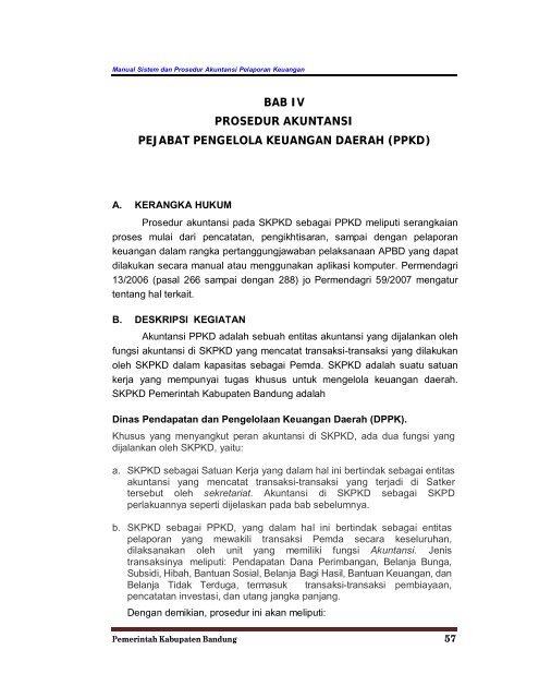 bab iv prosedur akuntansi pejabat pengelola keuangan daerah (ppkd)